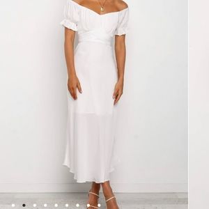 Petal & Pup White Oralie midi dress